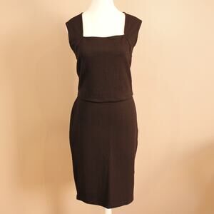 Women's Two Piece Banana Republic BLK Sleeveless Top & Pencil Skirt Stretch sz M